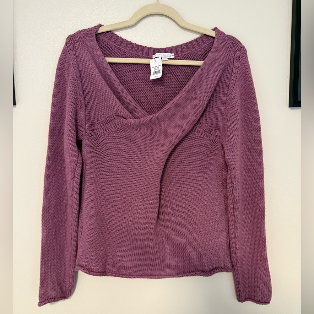 Don't Ask Why Purple Knit Sweater